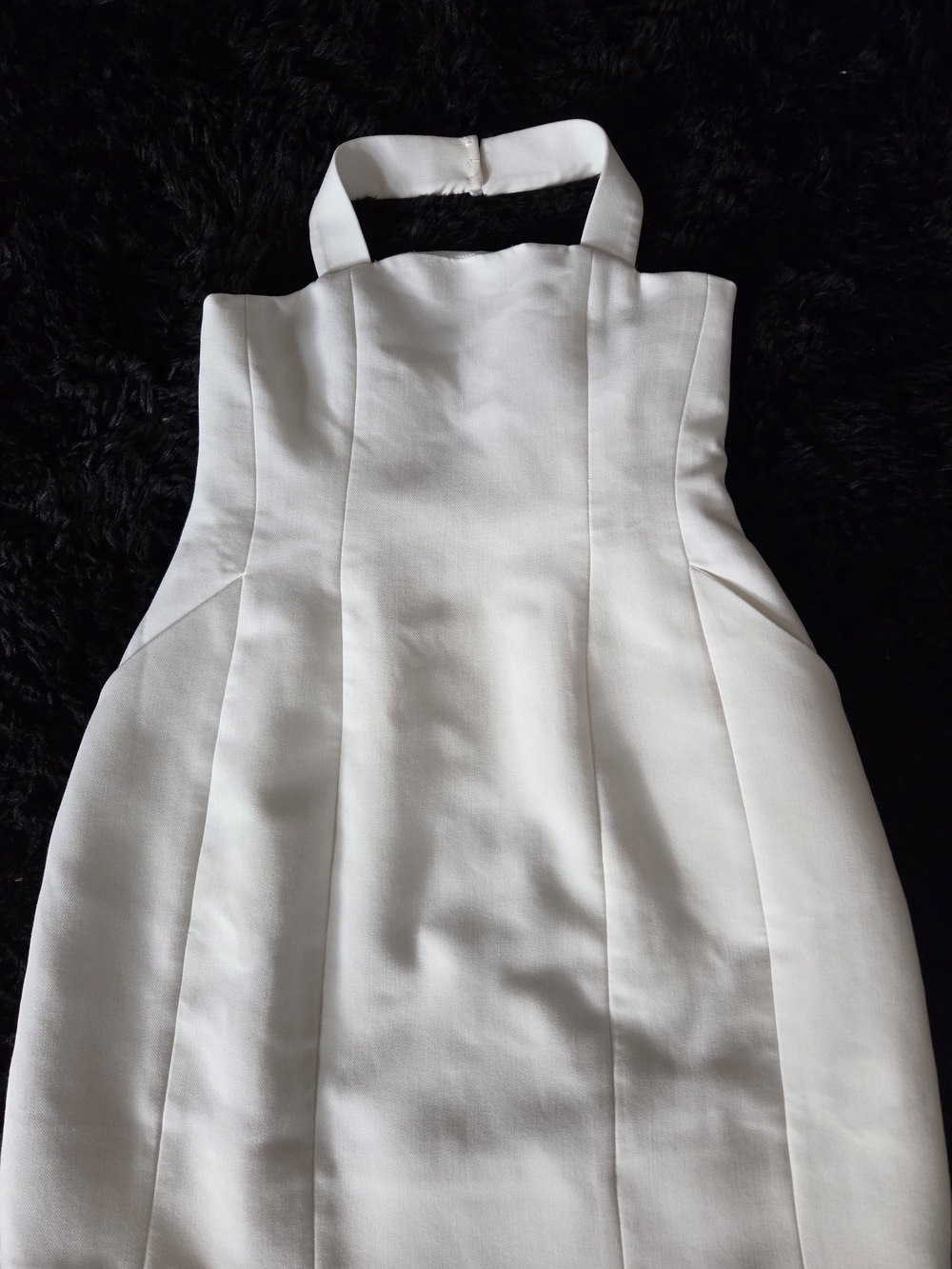Bardot White Halter Fit-and-Flare Dress